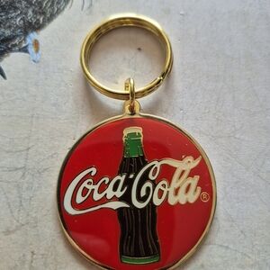 Coca-Cola Red and Gold Bottle Keychain